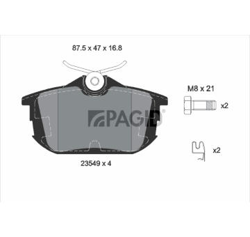 Sada brzdových destiček, kotoučová brzda PAGID T5100N