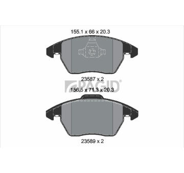 Sada brzdových destiček, kotoučová brzda PAGID T1841N