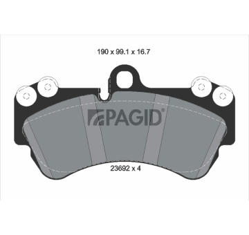 Sada brzdových destiček, kotoučová brzda PAGID T5149N