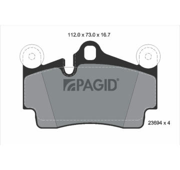 Sada brzdových destiček, kotoučová brzda PAGID T5150N