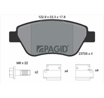 Sada brzdových destiček, kotoučová brzda PAGID T1501N