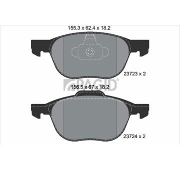 Sada brzdových destiček, kotoučová brzda PAGID T1436N