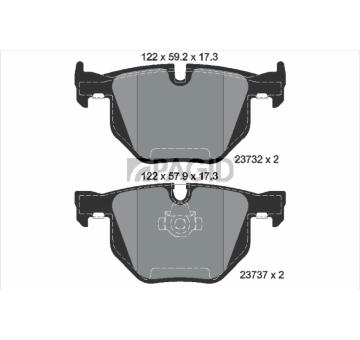 Sada brzdových destiček, kotoučová brzda PAGID T1366N