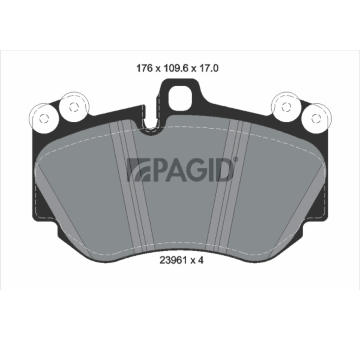 Sada brzdových destiček, kotoučová brzda PAGID T1414N