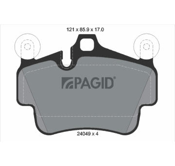 Sada brzdových destiček, kotoučová brzda PAGID T1635N