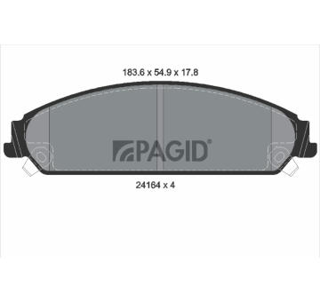 Sada brzdových destiček, kotoučová brzda PAGID T1503N