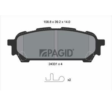 Sada brzdových destiček, kotoučová brzda PAGID T1595N