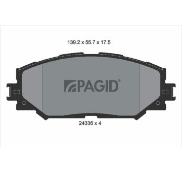 Sada brzdových destiček, kotoučová brzda PAGID T1580N