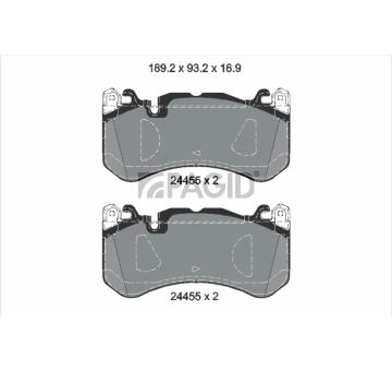 Sada brzdových destiček, kotoučová brzda PAGID T2698N