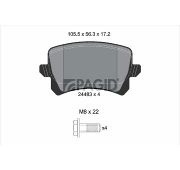 Sada brzdových destiček, kotoučová brzda PAGID T1699N