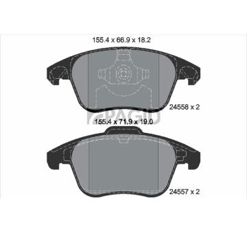 Sada brzdových destiček, kotoučová brzda PAGID T2013N