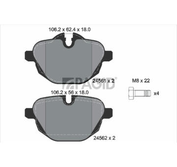 Sada brzdových destiček, kotoučová brzda PAGID T1769N
