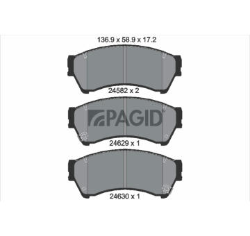 Sada brzdových destiček, kotoučová brzda PAGID T1749N
