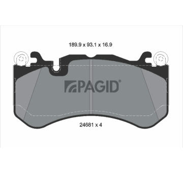Sada brzdových destiček, kotoučová brzda PAGID T2047N