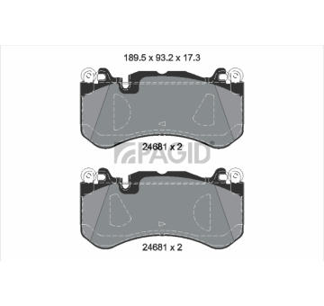 Sada brzdových destiček, kotoučová brzda PAGID T4617N