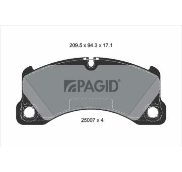 Sada brzdových destiček, kotoučová brzda PAGID T2056N