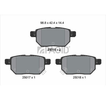 Sada brzdových destiček, kotoučová brzda PAGID T1921N