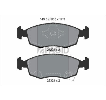 Sada brzdových destiček, kotoučová brzda PAGID T2139N
