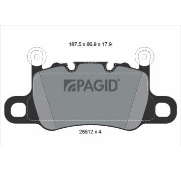 Sada brzdových destiček, kotoučová brzda PAGID T2915N