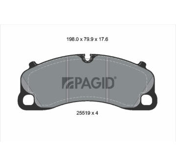 Sada brzdových destiček, kotoučová brzda PAGID T2627N