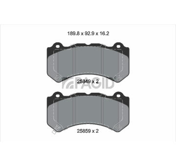 Sada brzdových destiček, kotoučová brzda PAGID T2288N