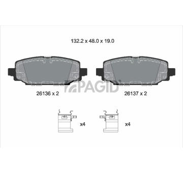 Sada brzdových destiček, kotoučová brzda PAGID T3172N