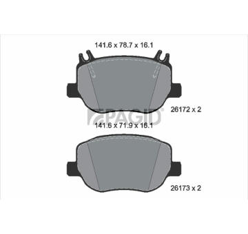 Sada brzdových destiček, kotoučová brzda PAGID T4273N