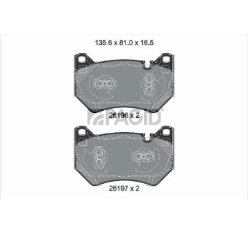 Sada brzdových destiček, kotoučová brzda PAGID T2829N