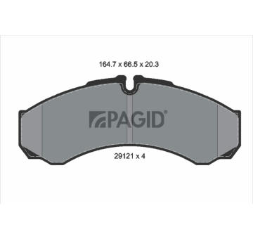 Sada brzdových destiček, kotoučová brzda PAGID C4030N