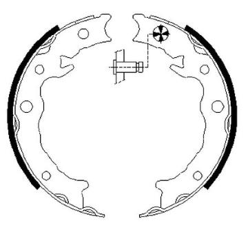 Sada brzdových čelistí, parkovací brzda PAGID H1812N