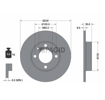 Brzdový kotúč PAGID 53901