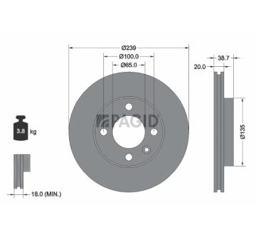 Brzdový kotúč PAGID 53930