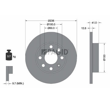 Brzdový kotúč PAGID 52404