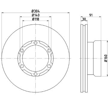 Brzdový kotúč PAGID 58236