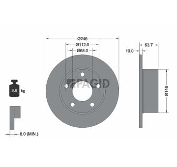 Brzdový kotúč PAGID 53924