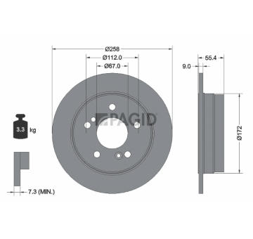 Brzdový kotúč PAGID 52106