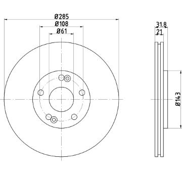 Brzdový kotúč PAGID 52823