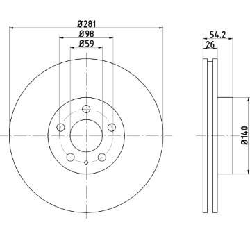 Brzdový kotúč PAGID 51812