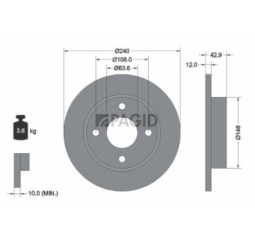 Brzdový kotúč PAGID 51034