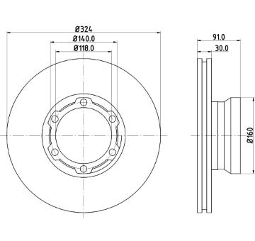 Brzdový kotúč PAGID 58252