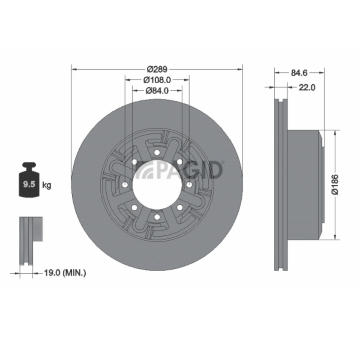 Brzdový kotouč PAGID 50940N