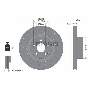 Brzdový kotúč PAGID 50269