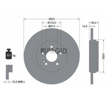 Brzdový kotúč PAGID 50298