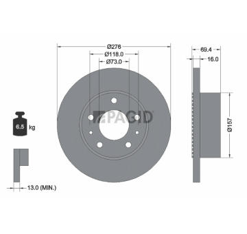 Brzdový kotouč PAGID 54048N