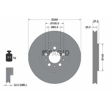 Brzdový kotúč PAGID 50315