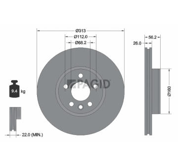 Brzdový kotúč PAGID 50348