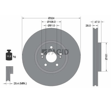 Brzdový kotúč PAGID 54194
