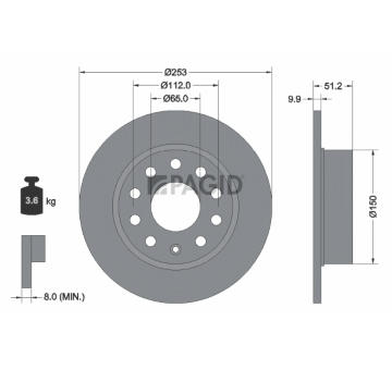 Brzdový kotúč PAGID 54209