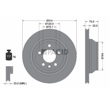 Brzdový kotúč PAGID 54219