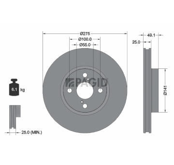 Brzdový kotúč PAGID 54260